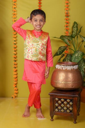 Paithani Kurti Jacket Set